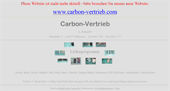 Desktop Screenshot of carbon-vertrieb.de